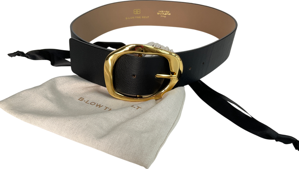 below the belt Black Edmond Leather Belt UK S