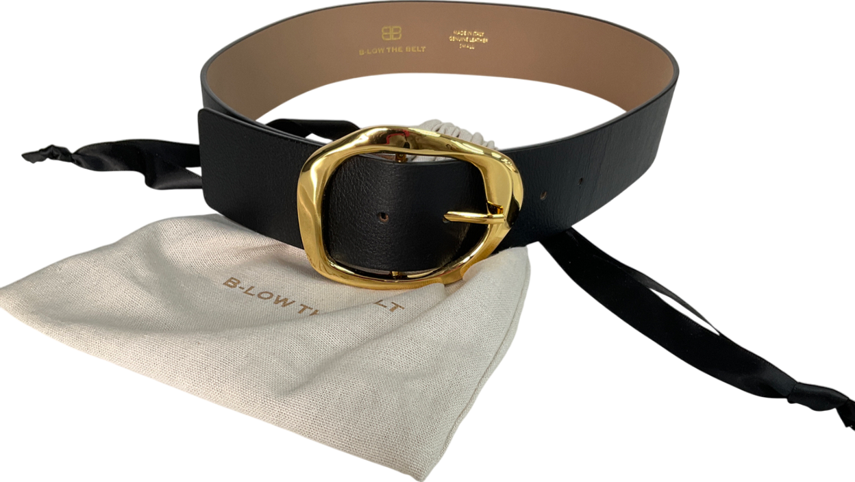 below the belt Black Edmond Leather Belt UK S