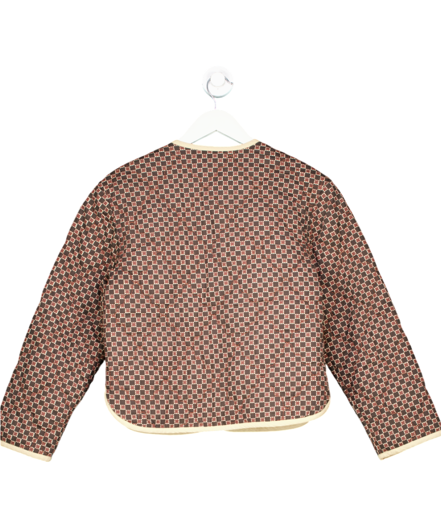 tbco Brown Reversible Quilted Jacket UK XS