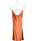 Cult Gaia Orange Azariah Silk Slip Mini Dress UK M