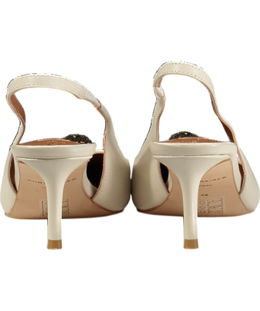 Kurt Geiger Cream Belgravia Sling Back Heel UK 3 EU 36 👠