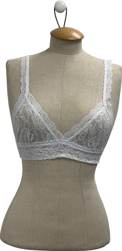 Hanky Panky White Lace Crossover Bralette UK XS