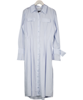 ASOS Blue Mazi Shirt Dress In Pinstripe UK 12