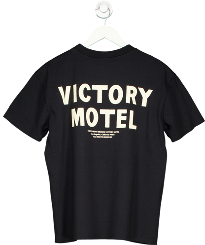 Victory Motel Black Cotton Graphic T-shirt UK M