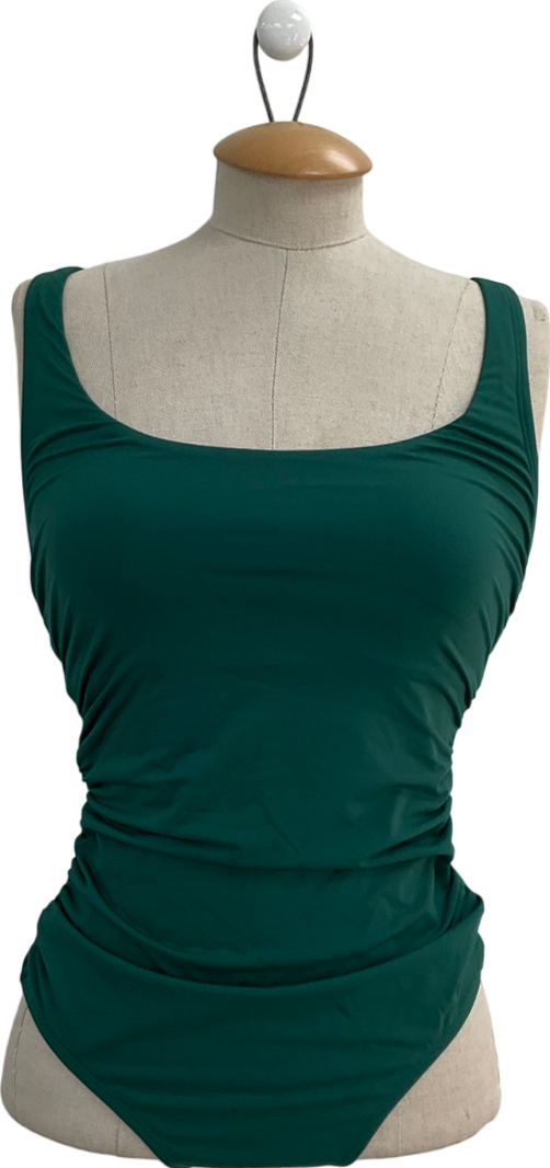 Cupshe Green Square Neck Slim & Sculpt Swimsuit UK S