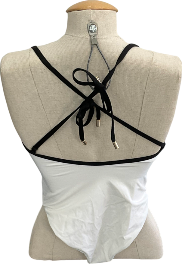 T/ALA Cream One Piece Swimsuit Multi Way Tie Up UK S