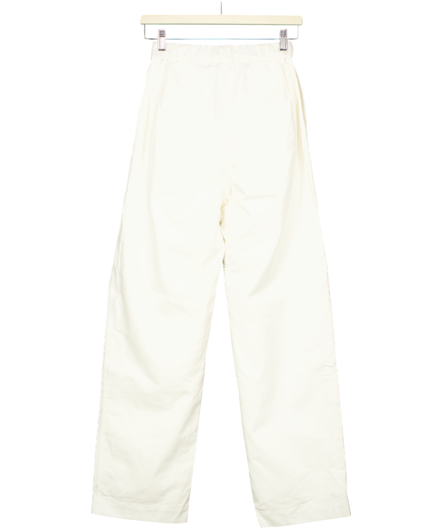House of CB Cream Luna Cotton Cargo Trousers UK XS