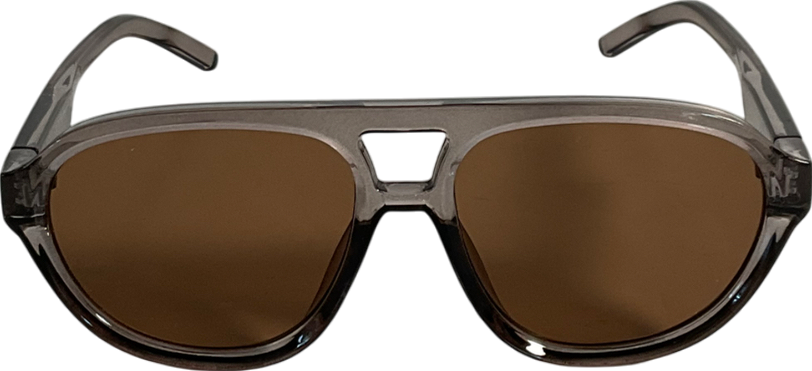 a.j.morgan Round Aviator Sunglasses In Smokey Brown One Size