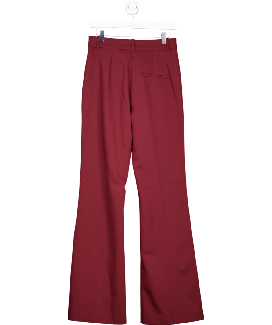 Halewski Red Camilla Burgundy Flared Trousers UK S