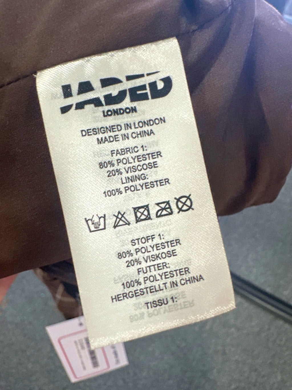 Jaded Brown Multi-Stripe and Plaid Corset Top UK S