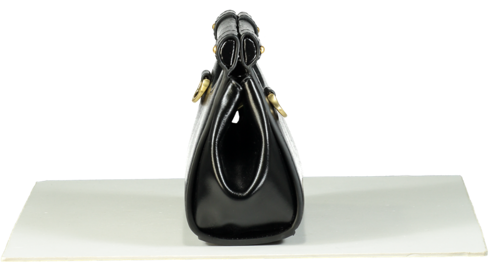 Sancia Black Leather Handbag