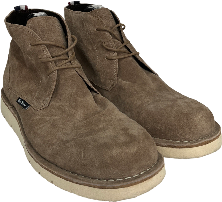 Ben Sherman Beige Suede Chukka Shoes UK 10 EU 44 👞