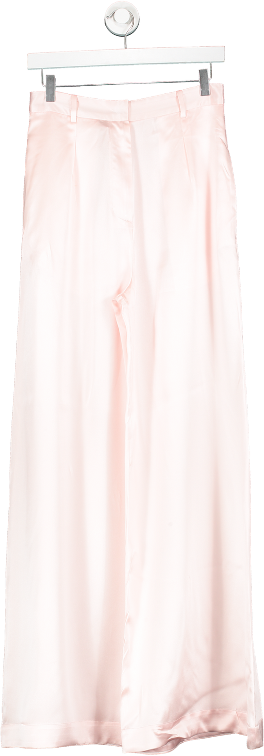 harmur Pink Silk Palazzo Trousers UK M