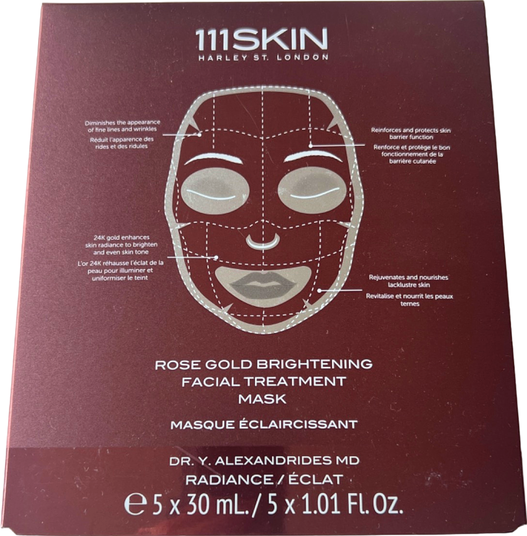 111SKIN Rose Gold Brightening Facial Treatment Mask 5 x 30 ml