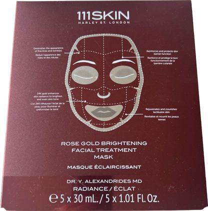 111SKIN Rose Gold Brightening Facial Treatment Mask 5 x 30 ml