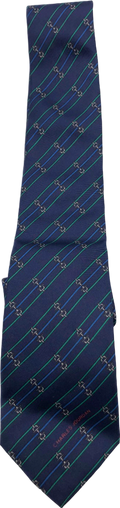 Charles Jourdan Navy Blue Striped Tie