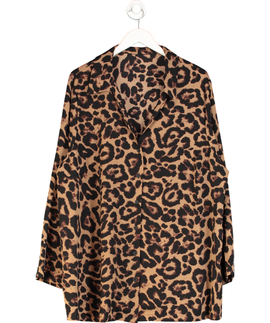 Brown Animal Print Shirt UK XXXL