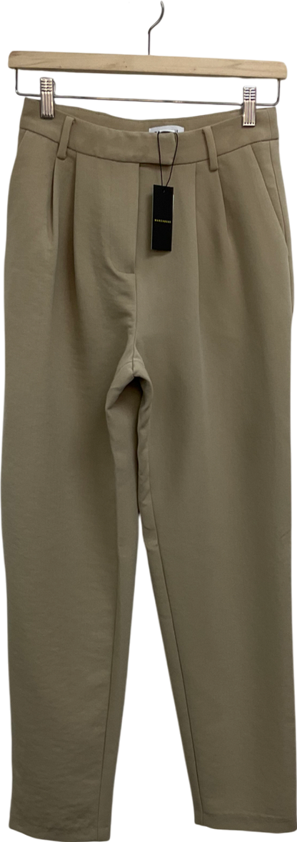 Warehouse Beige Tailored Tapered Trouser UK 6