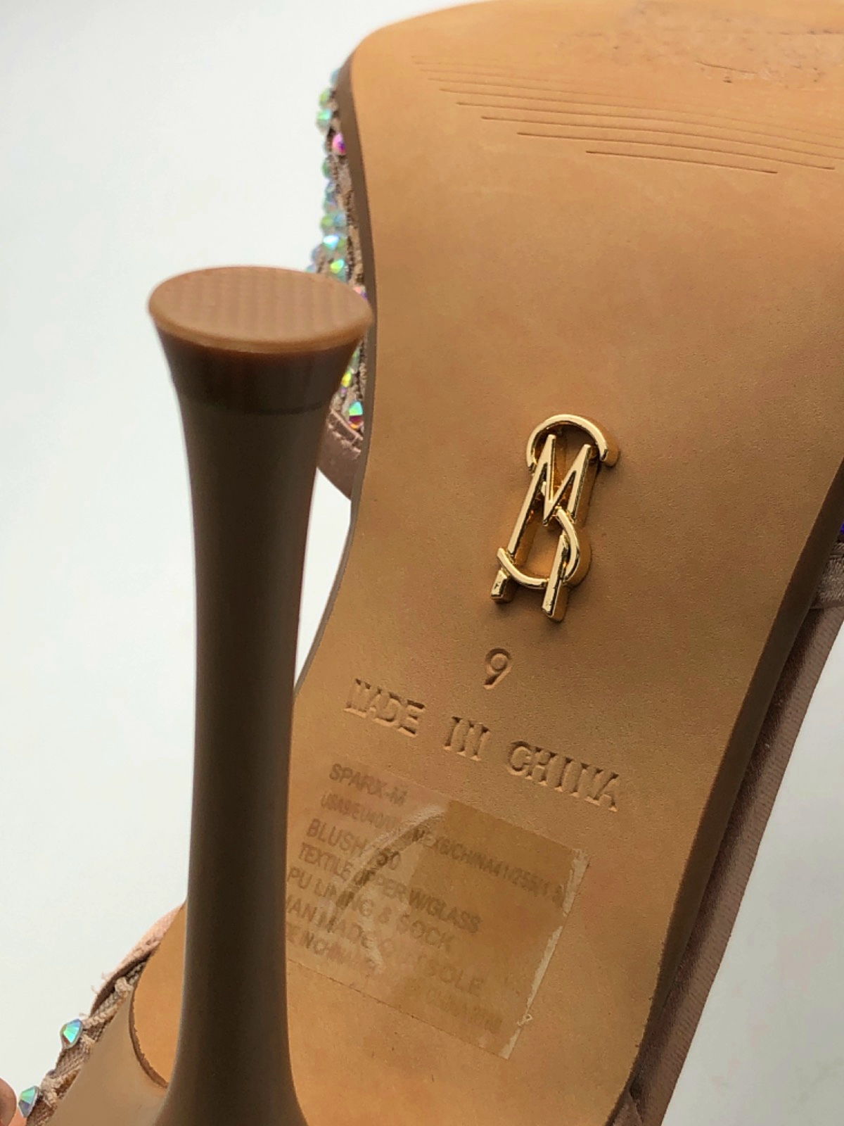 Steve Madden Blush Sparkly Mesh High Heels UK 6.5 EU 39.5 👠