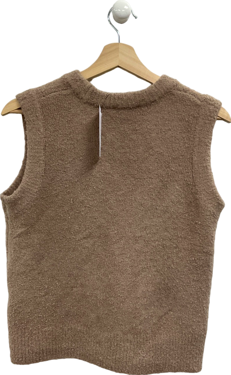 New Look Beige Sleeveless Knit Top UK M