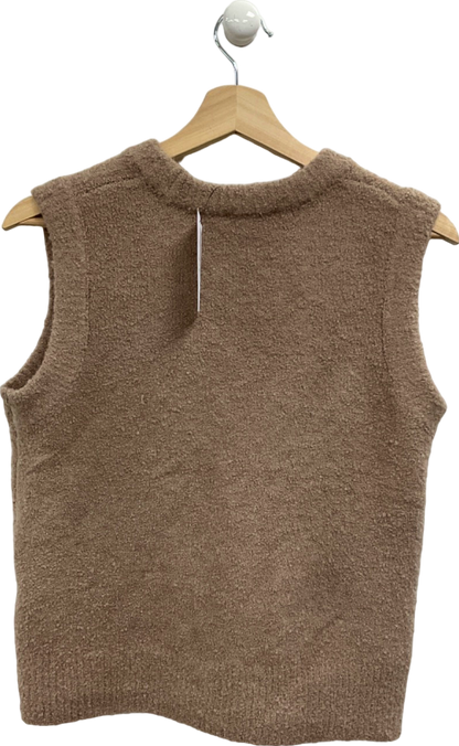 New Look Beige Sleeveless Knit Top UK M