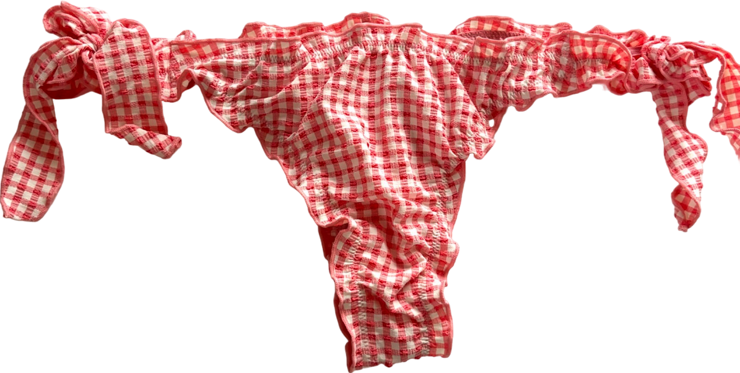 Wild Lovers Red Gingham tie side knicker UK M