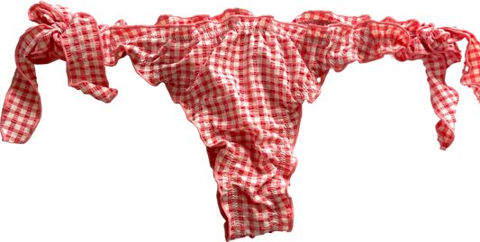 Wild Lovers Red Gingham tie side knicker UK M