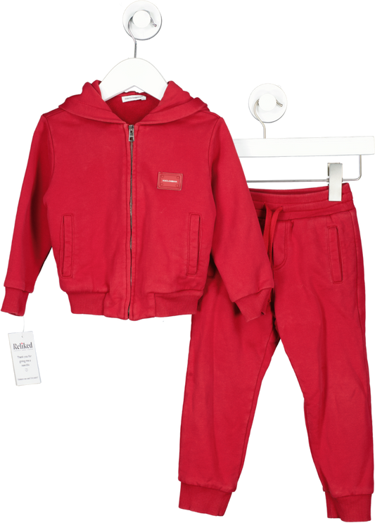 Dolce & Gabbana Red Logo Tracksuit 2 Years