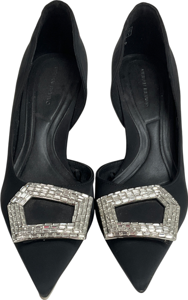 Urban Revivo Black Buckle Décor Heeled Pumps UK 4 EU 37