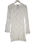 Peppermayo Mia Long Sleeve Dress - Ivory White UK 10