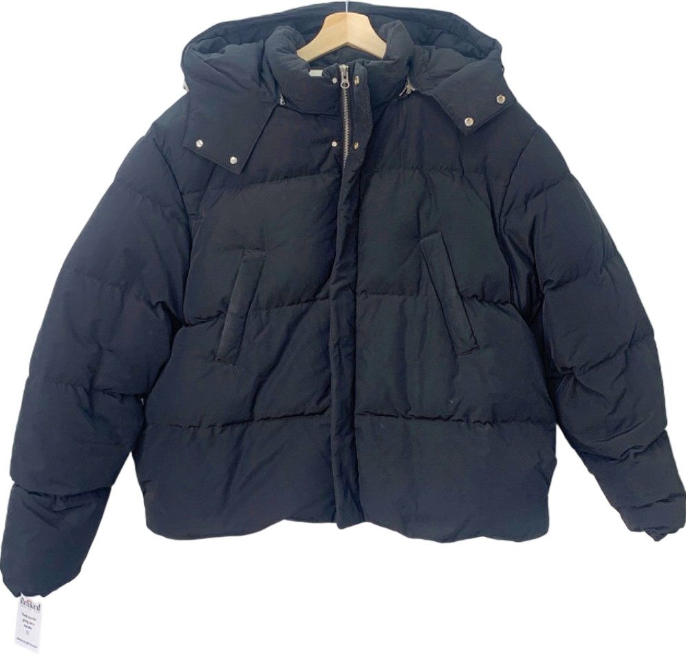 Dunst Black Detachable Hoodie Goose Down Jacket UK L