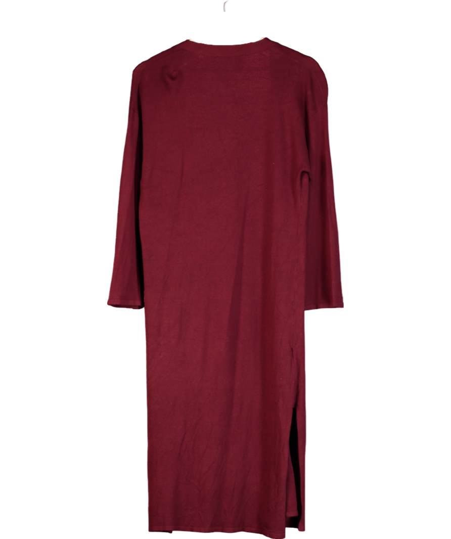 MANGO Red Fine Knit Long Cardigan UK XS