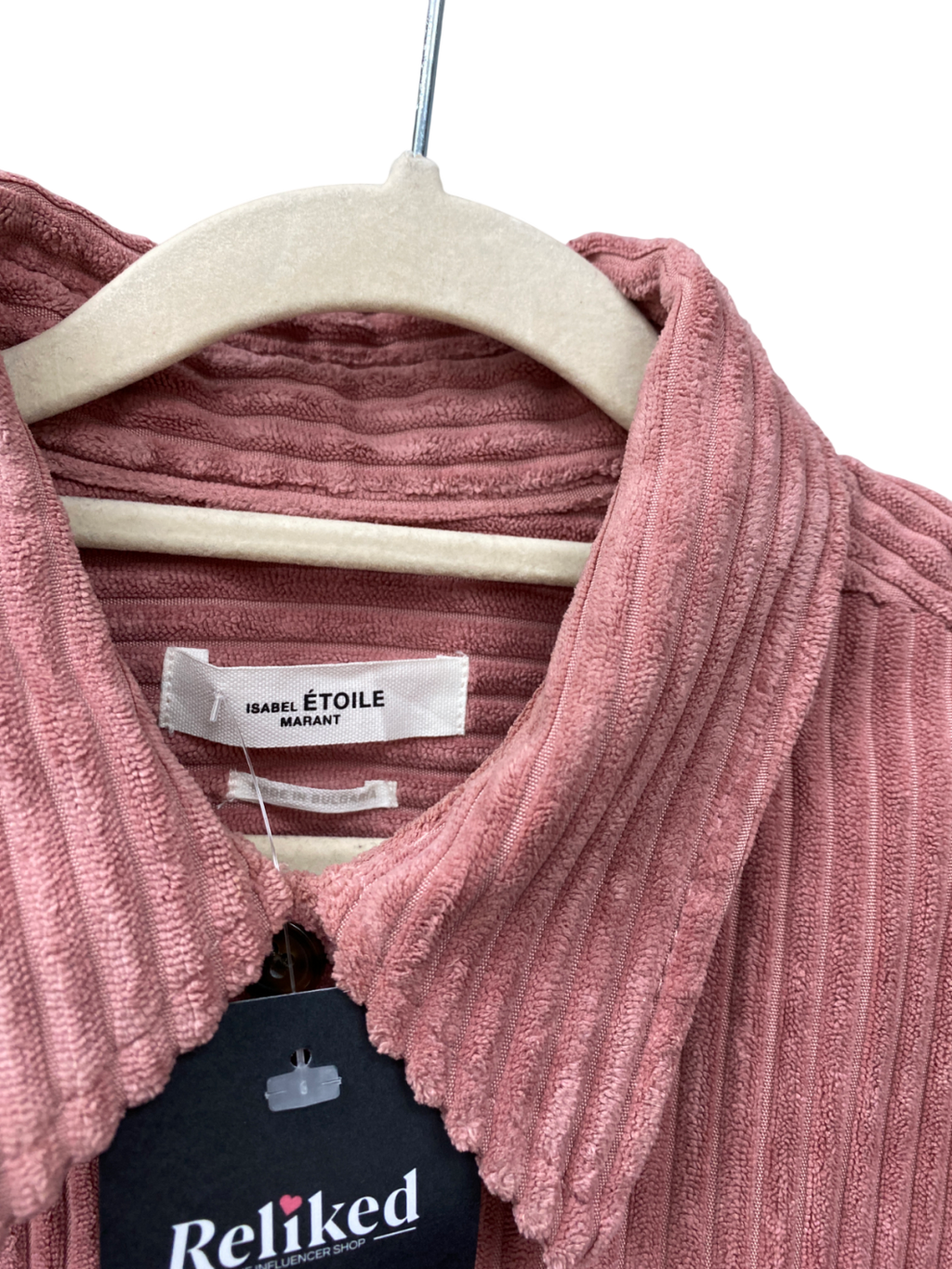 Étoile Isabel Marant Pink Corduroy Shirt UK 12