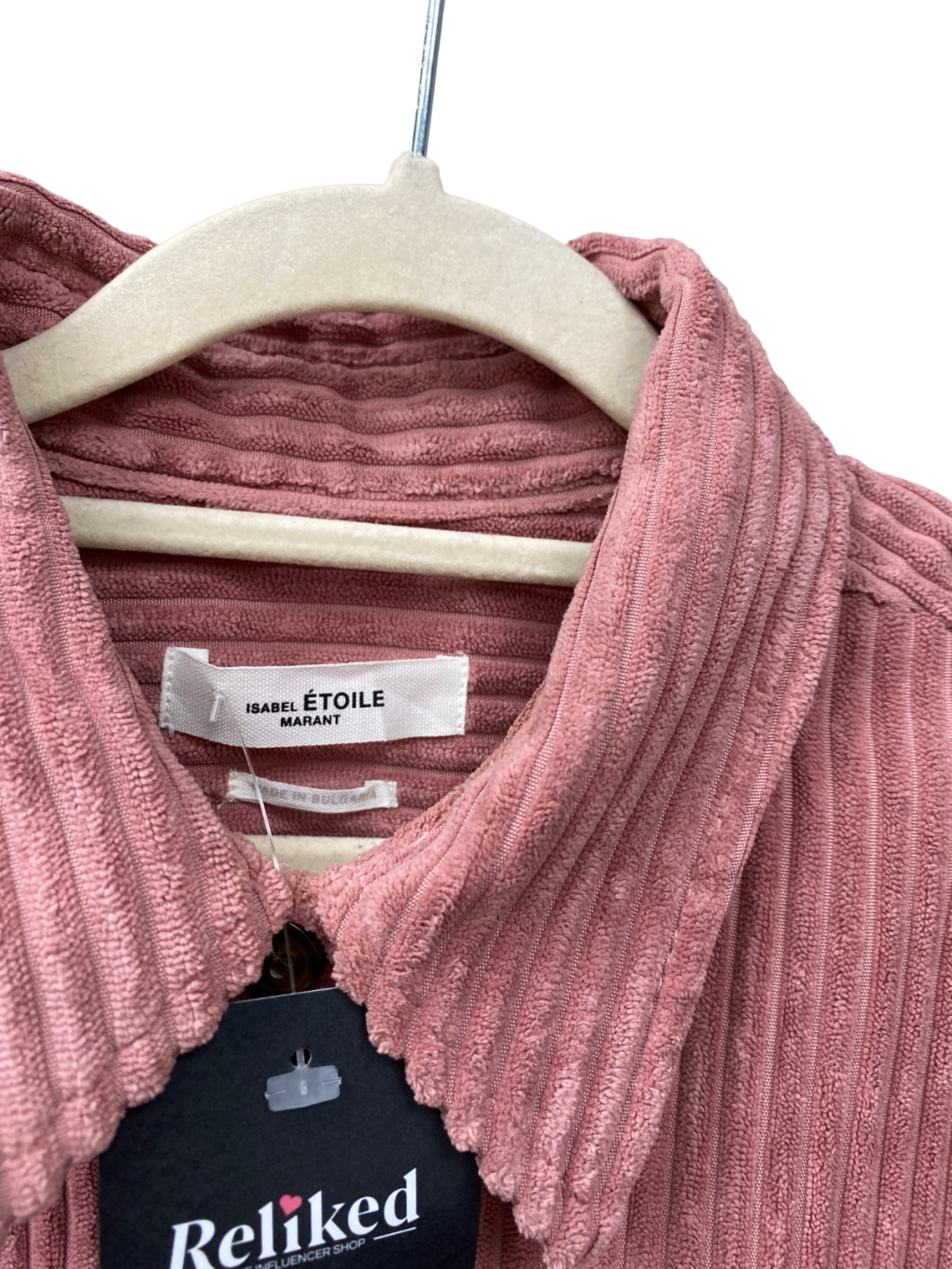 Étoile Isabel Marant Pink Corduroy Shirt UK 12