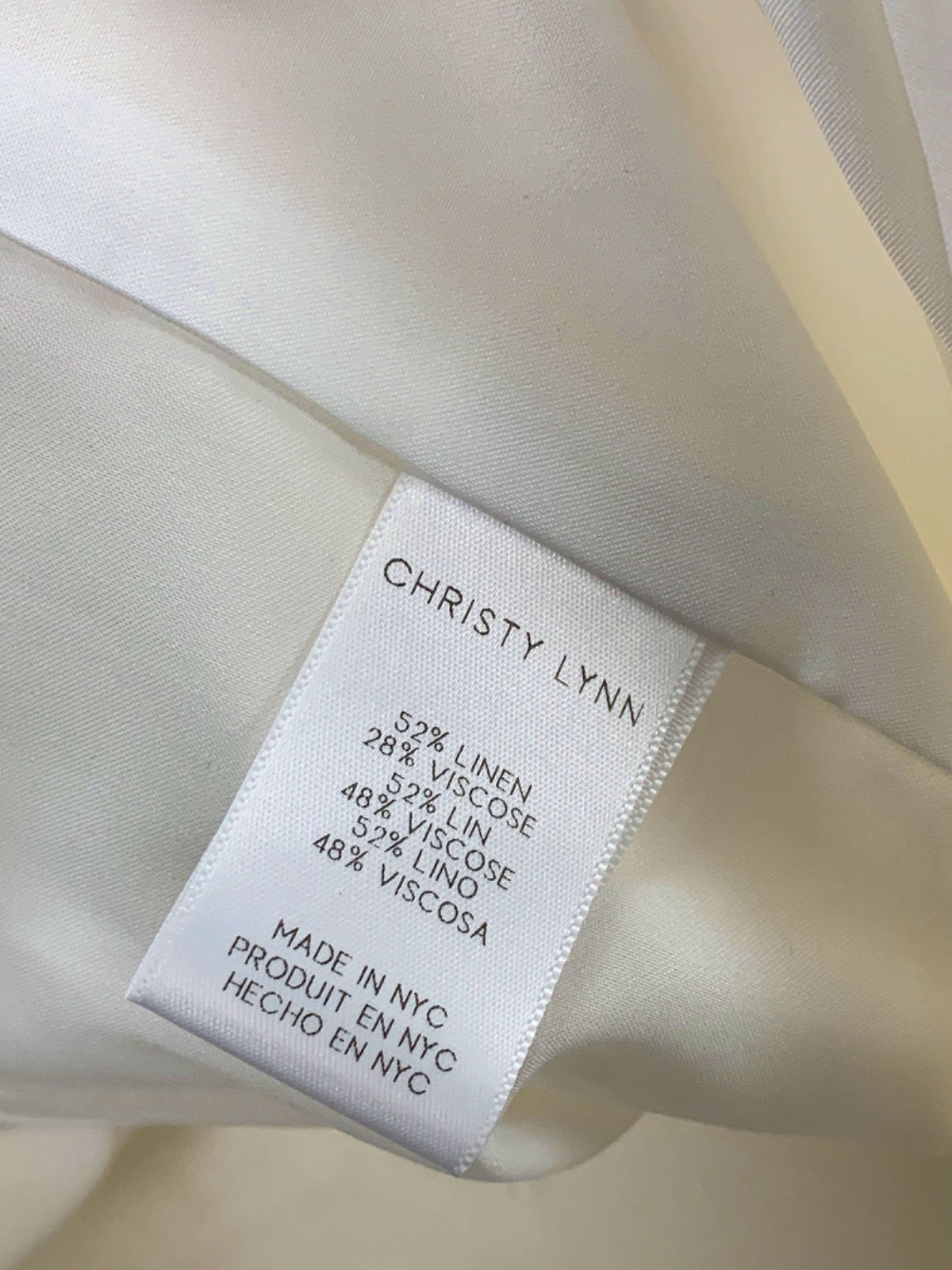 Christy Lynn White Double-Breasted Blazer UK 4