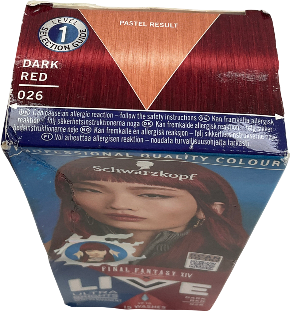 SCHWARZKOPH Live Colour Semi Permanent Hair Die Dark Red 026 50ml