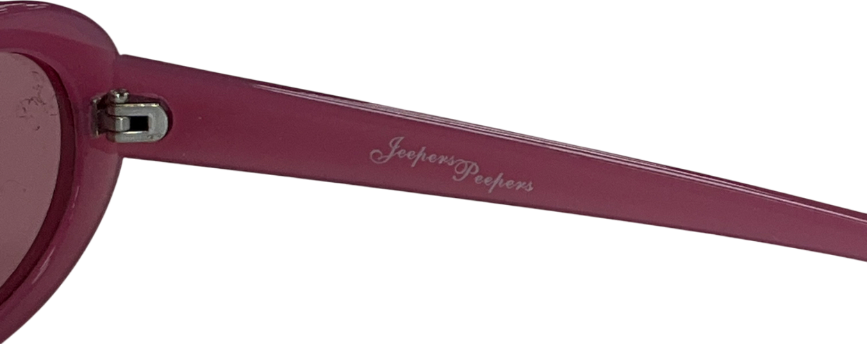ASOS Pink Jeepers Peepers Oval Festival Sunglasses One Size
