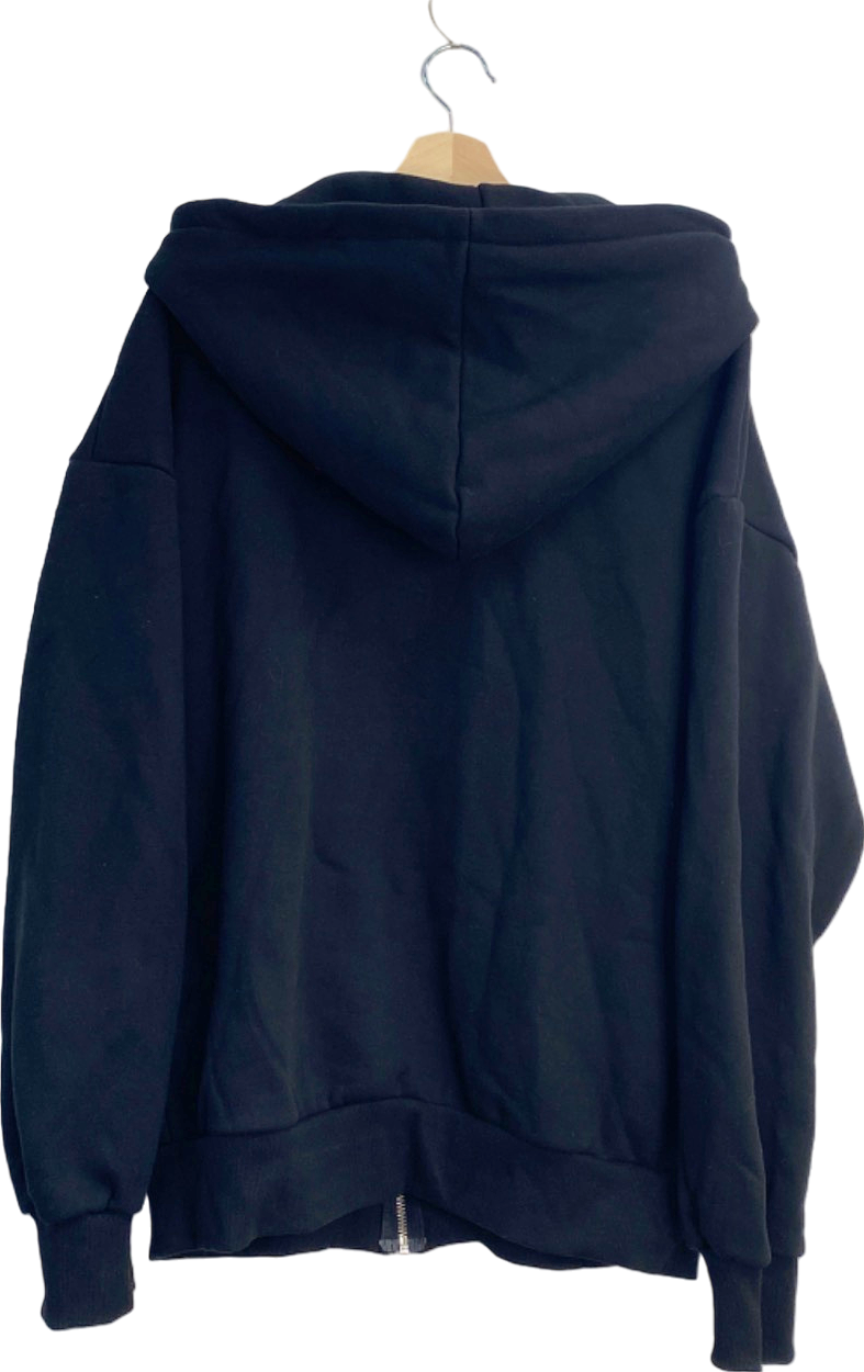 Never Black Zipped Hoodie UK Size L