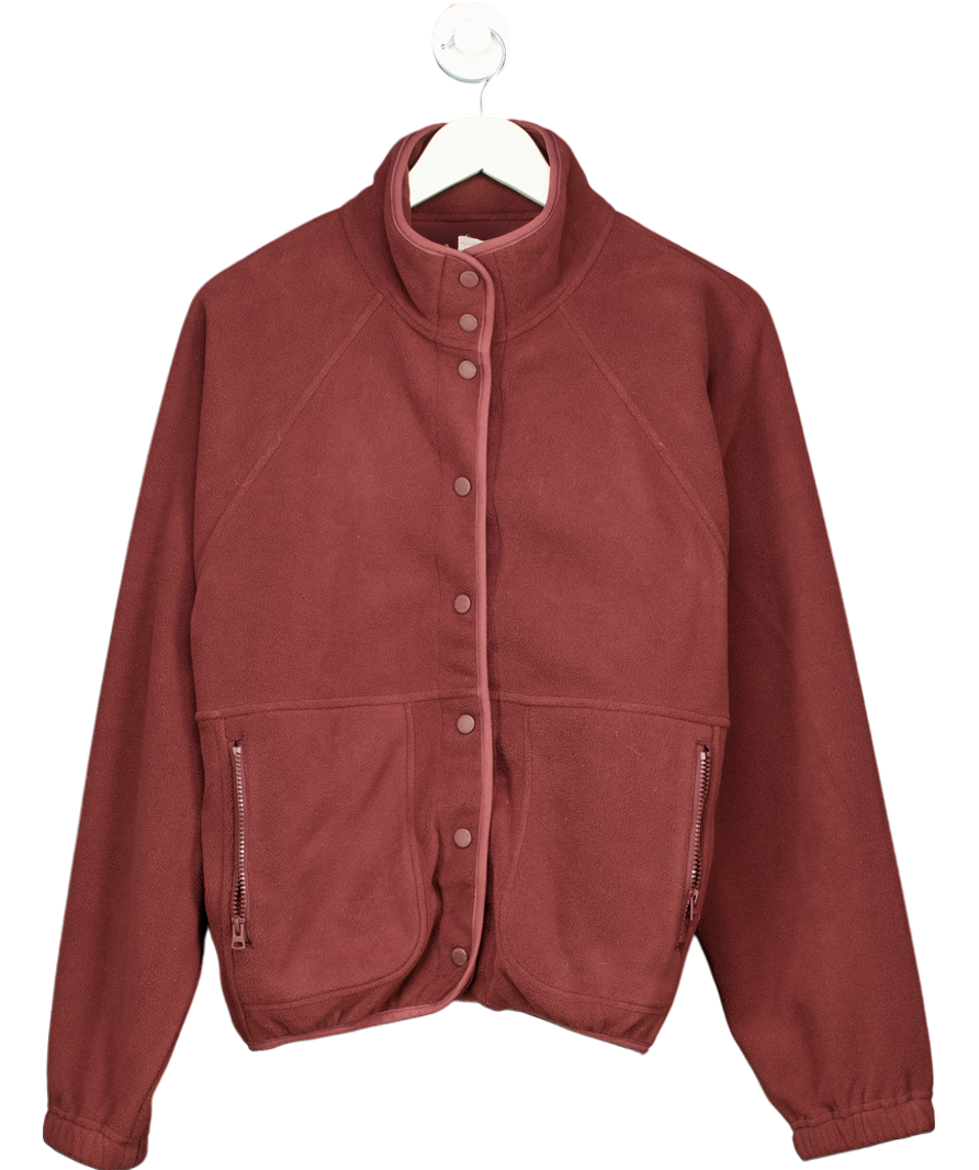 Adanola Red Fleece Button Up Jacket UK S