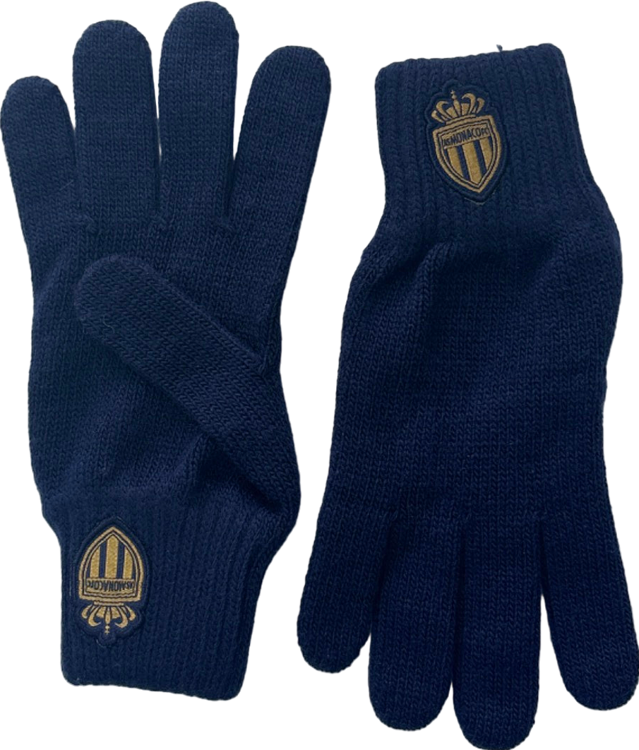 AS Monaco FC Navy Blue Knitted Gloves One Size