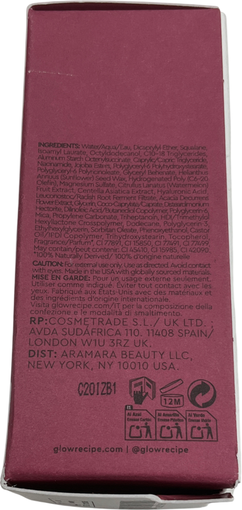 glow recipe Watermelon Glow Niacinamide Dewy Flush Brightening Serum Blush 12ml