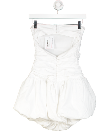 Tularosa White Jess Bubble Hem Mini Dress UK XS