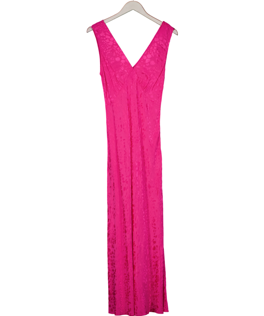 omnes Iris Maxi Dress In Cerise Pink UK 10