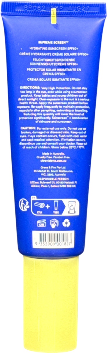Ultra Violette Supreme Screen Hydrating Facial Skinscreen Spf 50+ 50ml