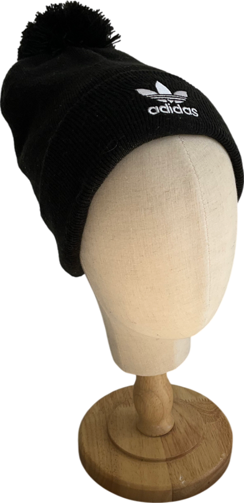 adidas Black Embroidered Logo Bobble Hat One Size