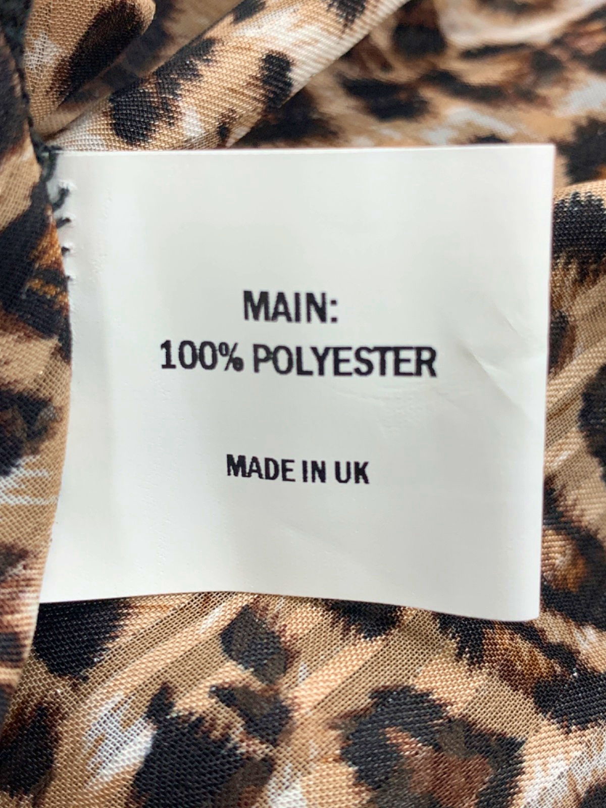 Lola Rae Brown Leopard Print Skirt UK S/M