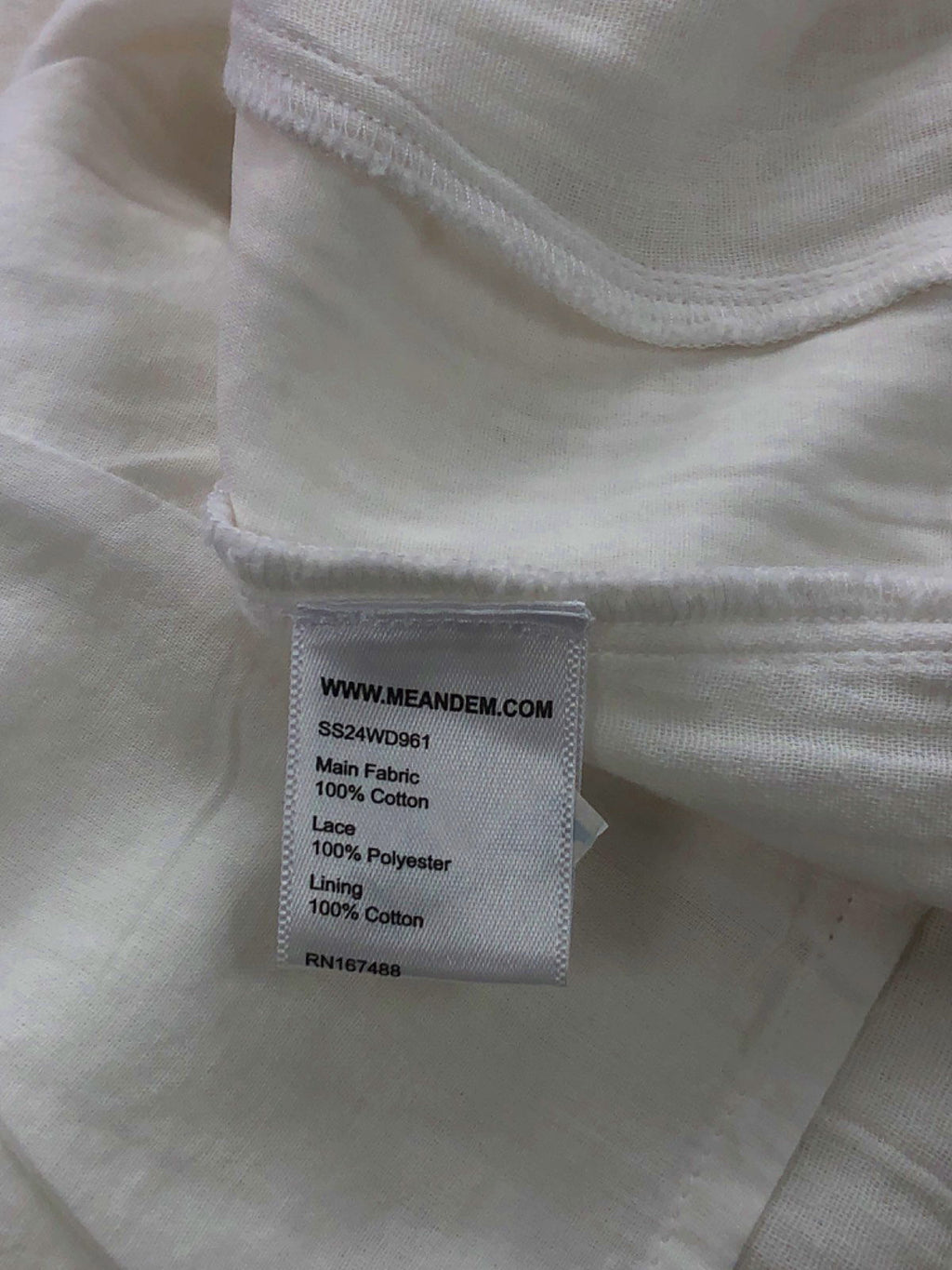 ME+EM White Cheesecloth Frill Short Swing Dress Cotton UK 14