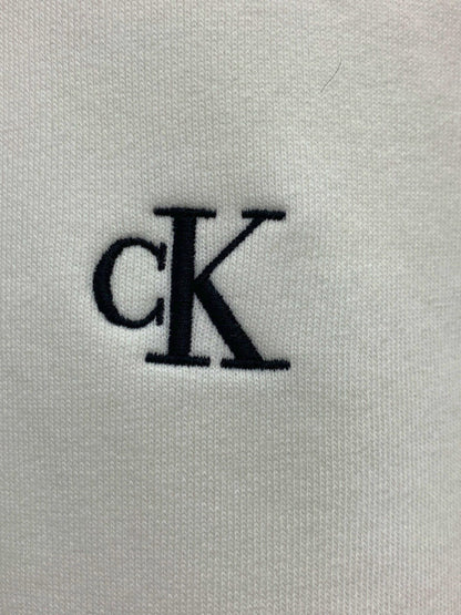 Calvin Klein White Hoodie Sweatshirt UK M