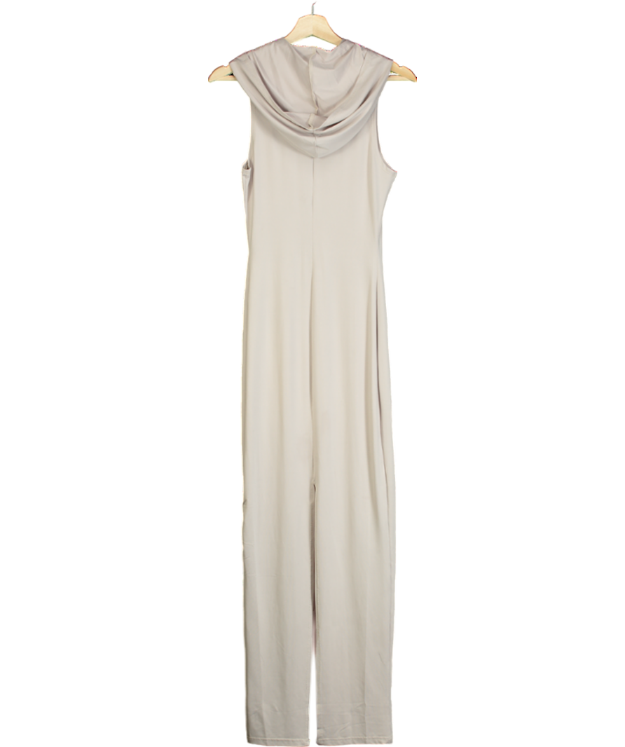 Ego Beige Sleeveless Maxi Dress With Hooded UK S