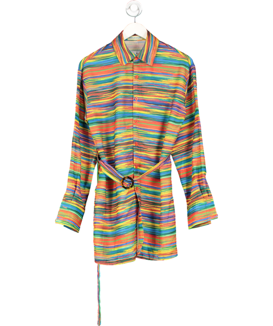 Sweat Szn Multicoloured Belted Shirt Dress UK S